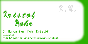 kristof mohr business card